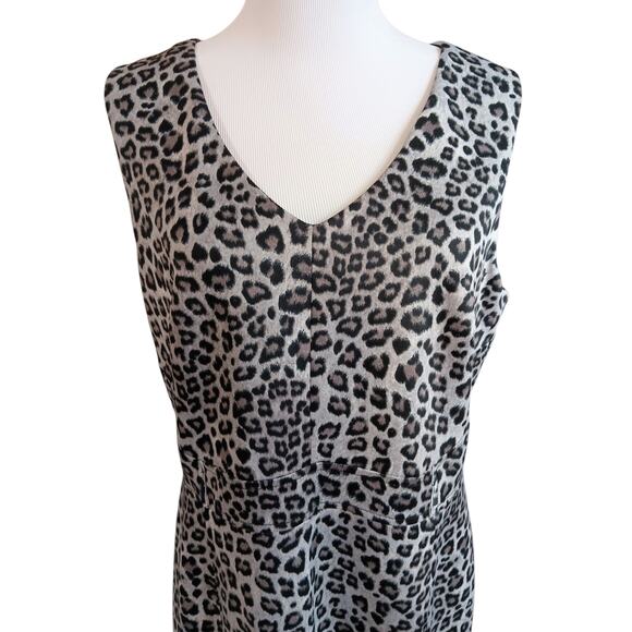 KASPER Sheath Dress‎ 12 Scuba Knit Animal Print Work Career Special Event Guest - Picture 4 of 13